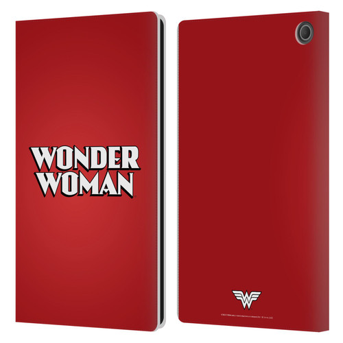 Wonder Woman DC Comics Logos Text Leather Book Wallet Case Cover For Amazon Fire Max 11 2023