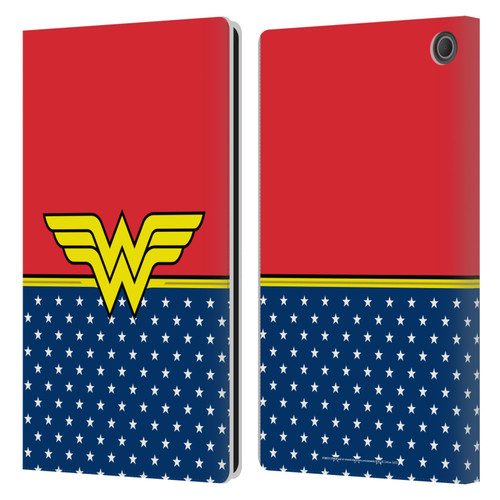 Wonder Woman DC Comics Logos Costume Leather Book Wallet Case Cover For Amazon Fire Max 11 2023