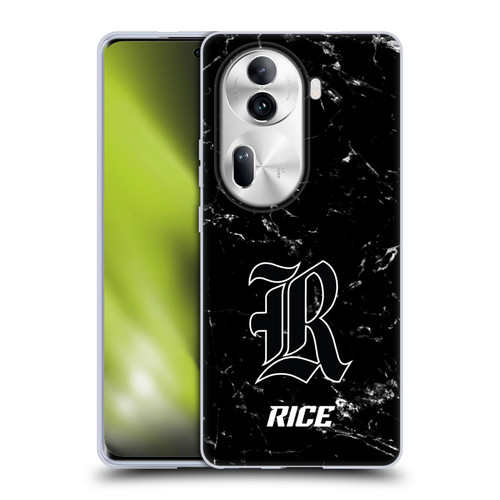 Rice University Rice University Black And White Marble Soft Gel Case for OPPO Reno11 Pro