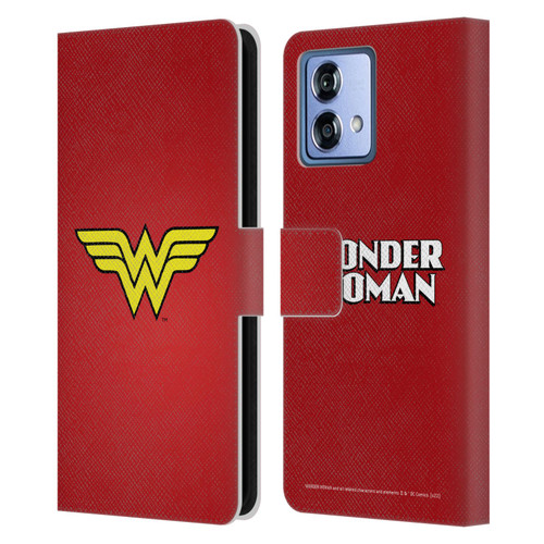 Wonder Woman DC Comics Logos Classic Leather Book Wallet Case Cover For Motorola Moto G84 5G