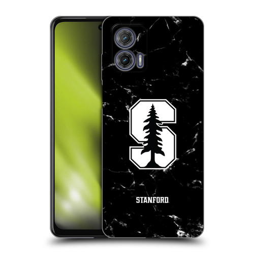 Stanford University The Farm Stanford University Black And White Marble Soft Gel Case for Motorola Moto G73 5G