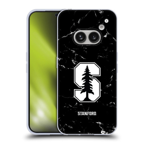 Stanford University The Farm Stanford University Black And White Marble Soft Gel Case for Nothing Phone (2a)