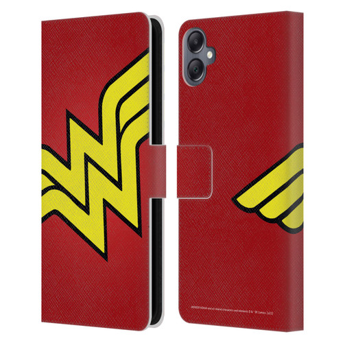 Wonder Woman DC Comics Logos Oversized Leather Book Wallet Case Cover For Samsung Galaxy A05