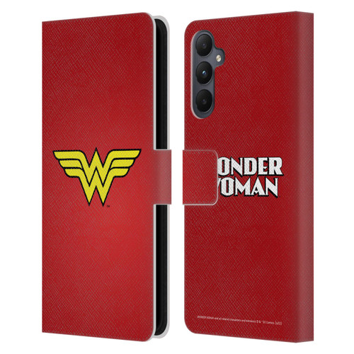 Wonder Woman DC Comics Logos Classic Leather Book Wallet Case Cover For Samsung Galaxy A05s