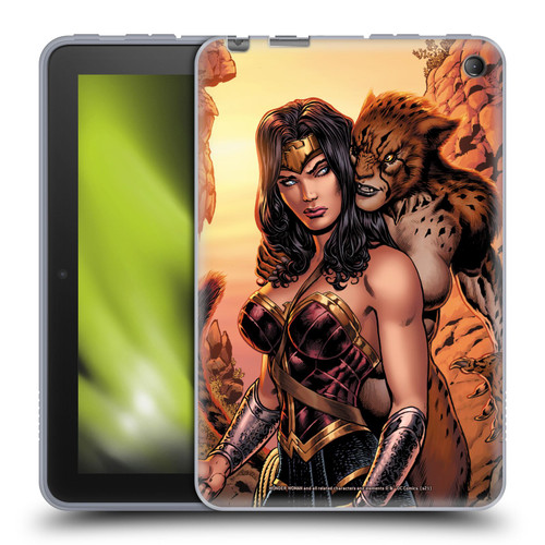 Wonder Woman DC Comics Comic Book Cover Rebirth #3 Cheetah Soft Gel Case for Amazon Fire 7 2022