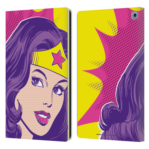 Wonder Woman DC Comics Vintage Art Pop Art Leather Book Wallet Case Cover For Amazon Fire HD 10 / Plus 2021