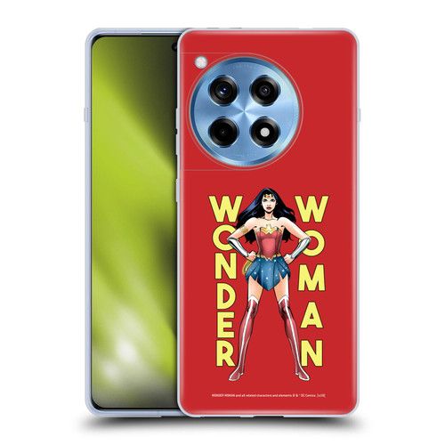 Wonder Woman DC Comics Character Art Stand Soft Gel Case for OnePlus 12R