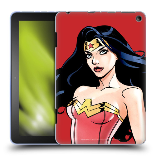 Wonder Woman DC Comics Character Art Portrait Soft Gel Case for Amazon Fire HD 8/Fire HD 8 Plus 2020