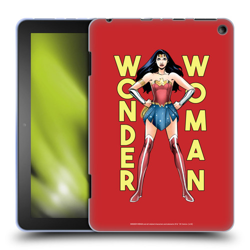 Wonder Woman DC Comics Character Art Stand Soft Gel Case for Amazon Fire HD 8/Fire HD 8 Plus 2020