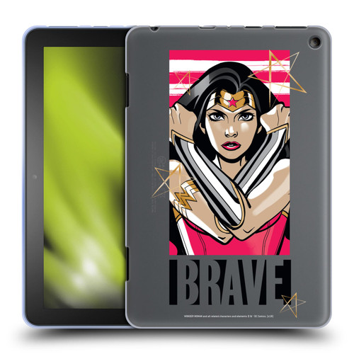 Wonder Woman DC Comics Graphic Arts Brave Soft Gel Case for Amazon Fire HD 8/Fire HD 8 Plus 2020