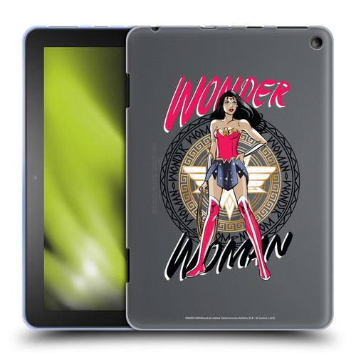 Wonder Woman DC Comics Graphic Arts Shield 3 Soft Gel Case for Amazon Fire HD 8/Fire HD 8 Plus 2020