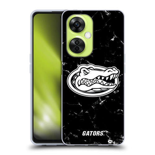 University Of Florida UF University Of Florida Black And White Marble Soft Gel Case for OnePlus Nord CE 3 Lite 5G