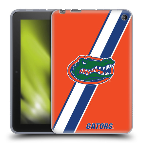 University Of Florida UF University Of Florida Stripes Soft Gel Case for Amazon Fire 7 2022