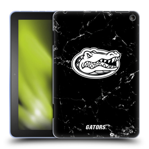 University Of Florida UF University Of Florida Black And White Marble Soft Gel Case for Amazon Fire HD 8/Fire HD 8 Plus 2020