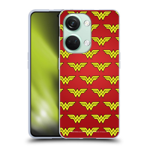 Wonder Woman DC Comics Logos Pattern Soft Gel Case for OnePlus Nord 3 5G