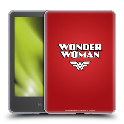 Wonder Woman DC Comics Logos Text Soft Gel Case for Amazon Kindle 11th Gen 6in 2022