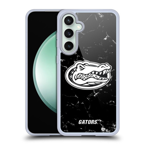 University Of Florida UF University Of Florida Black And White Marble Soft Gel Case for Samsung Galaxy S23 FE 5G
