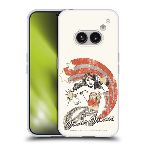 Wonder Woman DC Comics Vintage Art Distressed Look Soft Gel Case for Nothing Phone (2a)