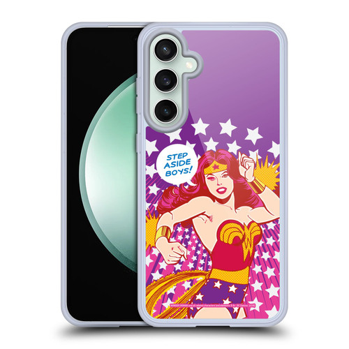 Wonder Woman DC Comics Vintage Art Step Aside Soft Gel Case for Samsung Galaxy S23 FE 5G
