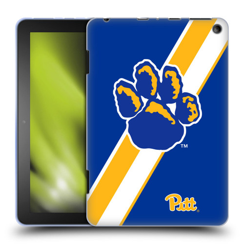 University Of Pittsburgh University Of Pittsburgh Stripes Soft Gel Case for Amazon Fire HD 8/Fire HD 8 Plus 2020