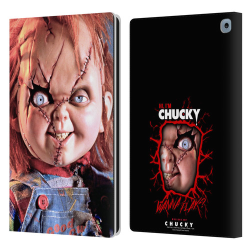 Bride of Chucky Key Art Doll Leather Book Wallet Case Cover For Amazon Fire HD 10 / Plus 2021