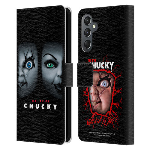 Bride of Chucky Key Art Poster Leather Book Wallet Case Cover For Samsung Galaxy A25 5G