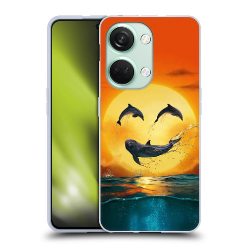 Vincent Hie Graphics Dolphins Smile Soft Gel Case for OnePlus Nord 3 5G