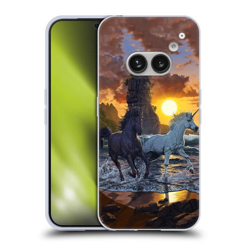 Vincent Hie Key Art Unicorns On The Beach Soft Gel Case for Nothing Phone (2a)