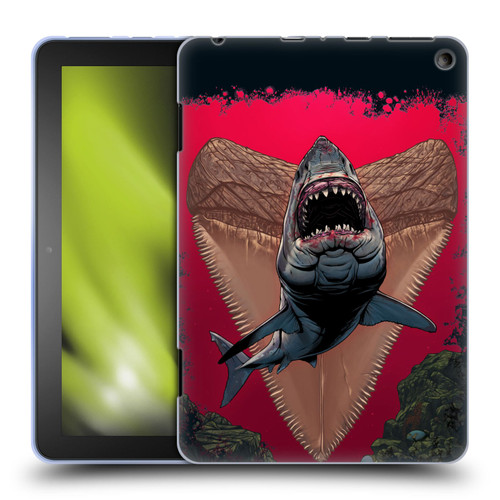 Vincent Hie Key Art Shark Soft Gel Case for Amazon Fire HD 8/Fire HD 8 Plus 2020