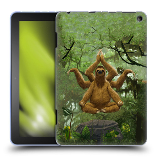 Vincent Hie Key Art Zen Sloth Soft Gel Case for Amazon Fire HD 8/Fire HD 8 Plus 2020