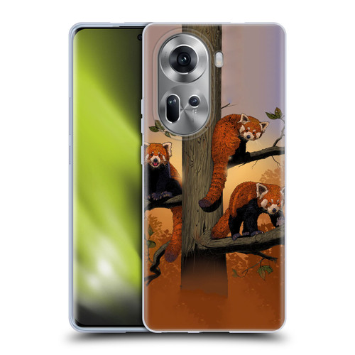 Vincent Hie Key Art Red Pandas Soft Gel Case for OPPO Reno11