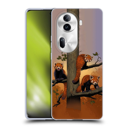 Vincent Hie Key Art Red Pandas Soft Gel Case for OPPO Reno11 Pro