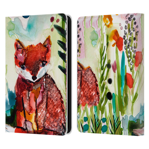 Wyanne Animals Baby Fox In The Garden Leather Book Wallet Case Cover For Amazon Kindle 11th Gen 6in 2022