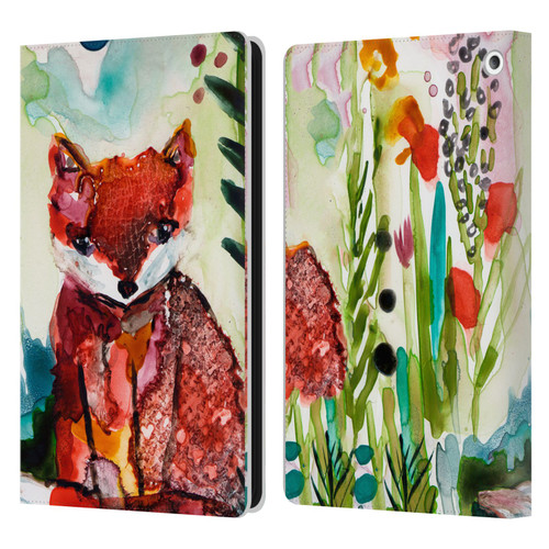 Wyanne Animals Baby Fox In The Garden Leather Book Wallet Case Cover For Amazon Fire HD 8/Fire HD 8 Plus 2020