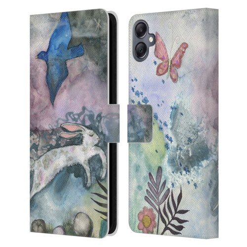 Wyanne Animals Bird and Rabbit Leather Book Wallet Case Cover For Samsung Galaxy A05