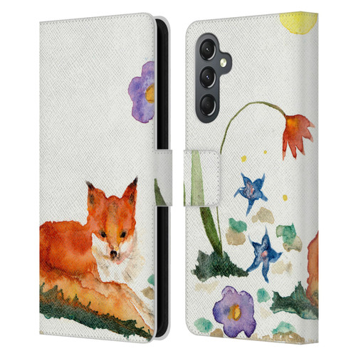 Wyanne Animals Little Fox In The Garden Leather Book Wallet Case Cover For Samsung Galaxy A25 5G