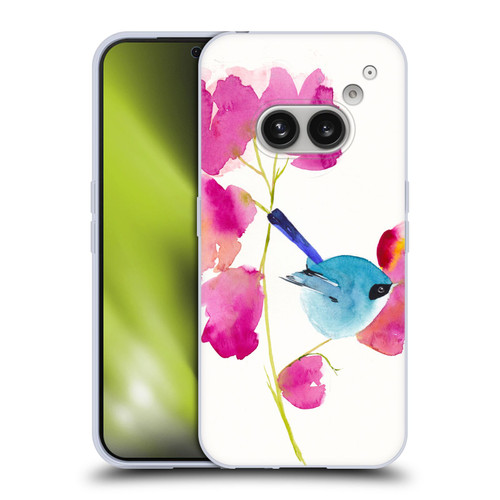 Mai Autumn Floral Blooms Blue Bird Soft Gel Case for Nothing Phone (2a)