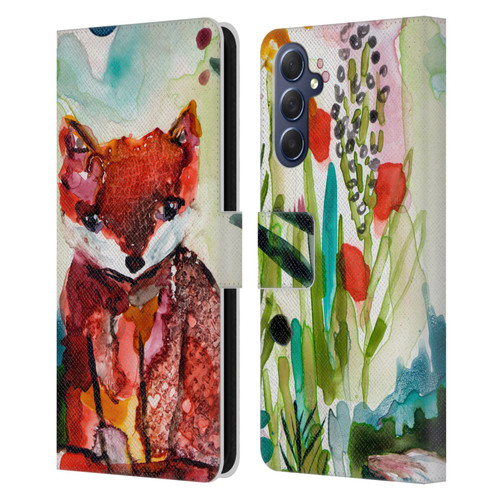 Wyanne Animals Baby Fox In The Garden Leather Book Wallet Case Cover For Samsung Galaxy M54 5G