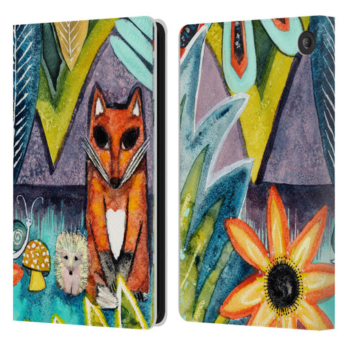 Wyanne Animals 2 Fox Leather Book Wallet Case Cover For Amazon Fire 7 2022