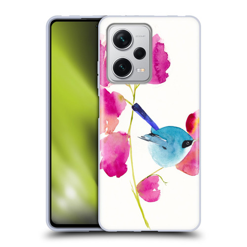 Mai Autumn Floral Blooms Blue Bird Soft Gel Case for Xiaomi Redmi Note 12 Pro+ 5G