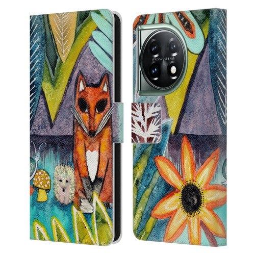 Wyanne Animals 2 Fox Leather Book Wallet Case Cover For OnePlus 11 5G