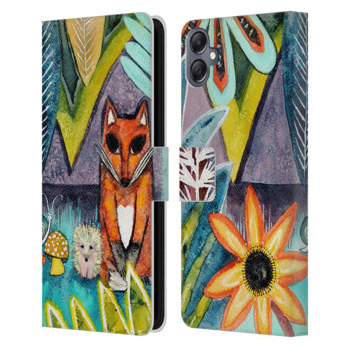 Wyanne Animals 2 Fox Leather Book Wallet Case Cover For Samsung Galaxy A05