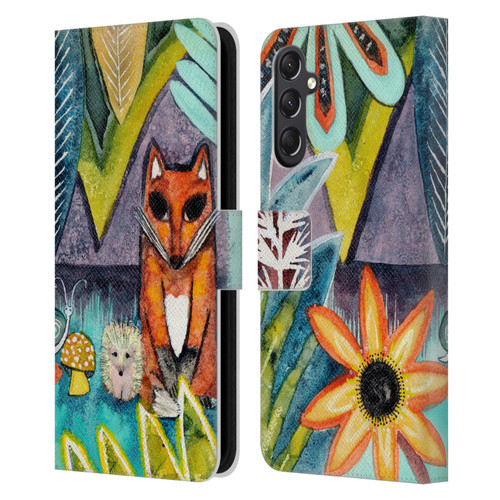 Wyanne Animals 2 Fox Leather Book Wallet Case Cover For Samsung Galaxy A24 4G / M34 5G