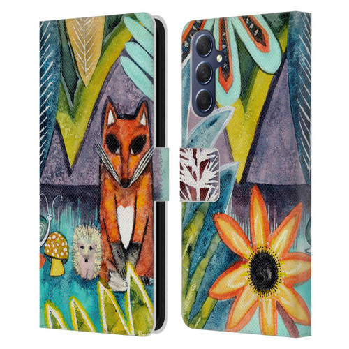 Wyanne Animals 2 Fox Leather Book Wallet Case Cover For Samsung Galaxy M54 5G