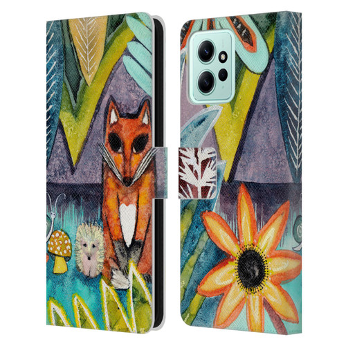 Wyanne Animals 2 Fox Leather Book Wallet Case Cover For Xiaomi Redmi 12