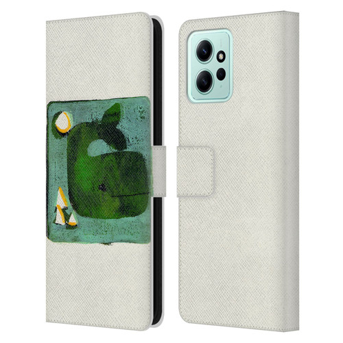 Wyanne Animals 2 Green Whale Monoprint Leather Book Wallet Case Cover For Xiaomi Redmi 12