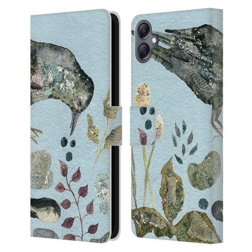 Wyanne Birds Fallen Blueberries Leather Book Wallet Case Cover For Samsung Galaxy A05