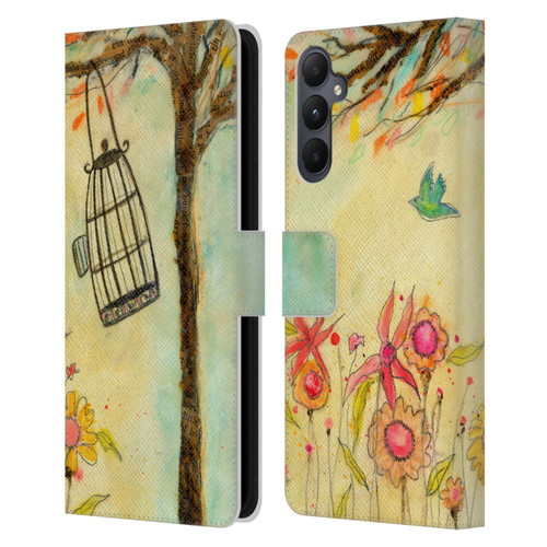 Wyanne Birds Free To Be Leather Book Wallet Case Cover For Samsung Galaxy A05s