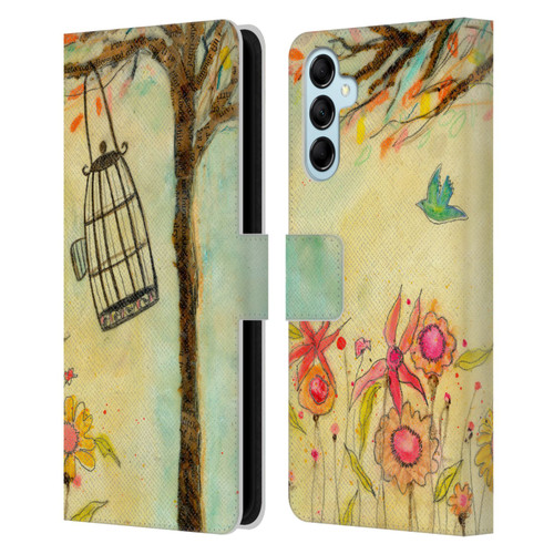 Wyanne Birds Free To Be Leather Book Wallet Case Cover For Samsung Galaxy M14 5G