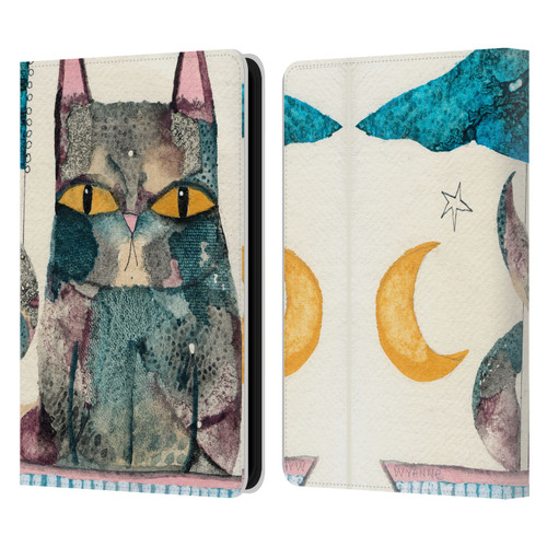 Wyanne Cat By The Light Of The Moon Leather Book Wallet Case Cover For Amazon Kindle 11th Gen 6in 2022